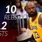 LeBron James 21 pts 10 rebs 12 asts vs Wizards 25/26 season