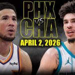 Phoenix Suns vs Charlotte Hornets Full Game Highlights – April 2, 2026 | NBA Season