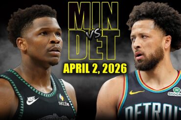 Minnesota Timberwolves vs Detroit Pistons Full Game Highlights – April 2, 2026 | NBA Season