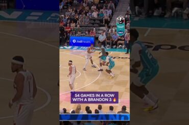 most consecutive games with a 3PM in Hornets history 💥 #charlottehornets #brandonmiller