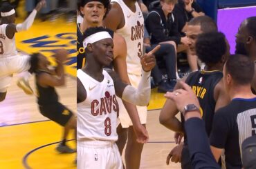 Draymond and Dennis Schroder have words after Schroder flying knees LJ Cryer 😅