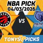 Toronto Raptors vs Memphis Grizzlies Pick 4/3/26 NBA Pick Prediction