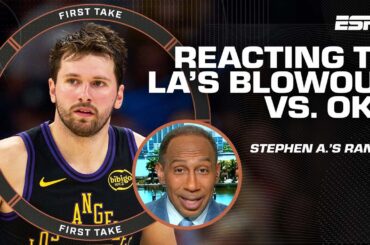 Stephen A. isn’t ‘glossing over’ the Lakers’ a** whoopin’ vs. the Thunder 👀 | First Take