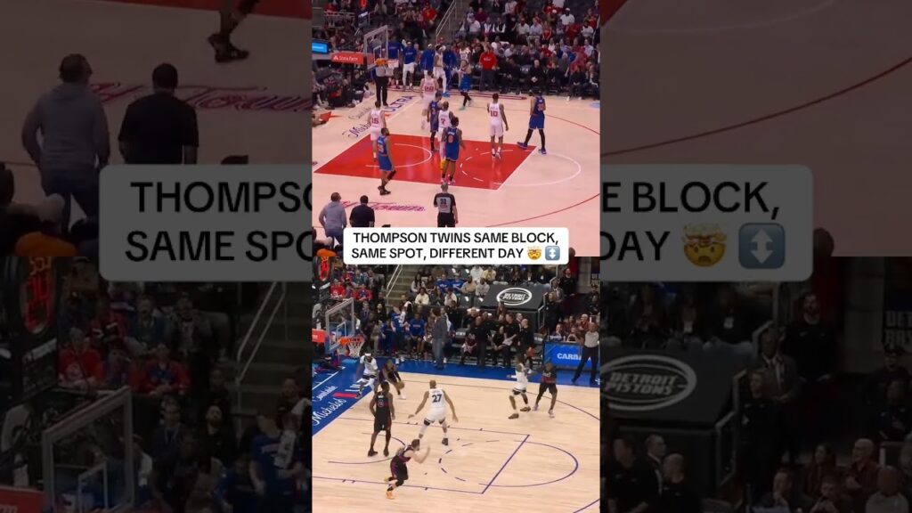 Thompson twins showing their connection with impressive blocks from the same spot on the floor 🧬 🤝