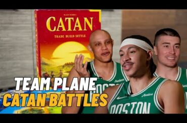 The Celtics detail their EPIC team plane Catan Battles