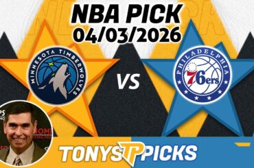 Minnesota Timberwolves vs Philadelphia 76ers Pick 4/3/26 NBA Pick Prediction