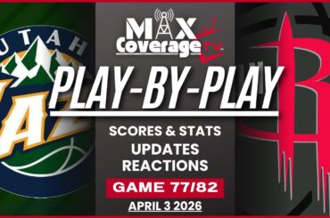 🔴LIVE - Utah Jazz vs Houston Rockets - Play-By-Play & Reactions (4/3/26)