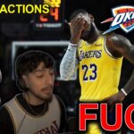 Lakers fans reaction to the OKC Thunder beating the Lakers 😭