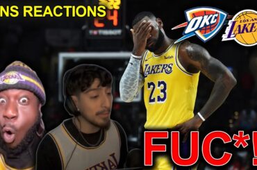 Lakers fans reaction to the OKC Thunder beating the Lakers 😭