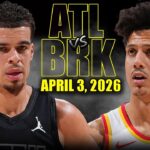 Atlanta Hawks vs Brooklyn Nets Full Game Highlights – April 3, 2026 | NBA Season