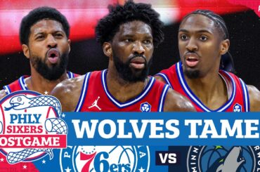 POSTGAME: Paul George, 76ers' SPIRITED Second Half Takes Down Wolves | PHLY Sixers Podcats