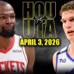 Houston Rockets vs Utah Jazz Full Game Highlights – April 3, 2026 | NBA Season