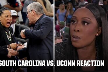 Reaction to Geno Auriemma & Dawn Staley exchanging words | ESPN College Basketball
