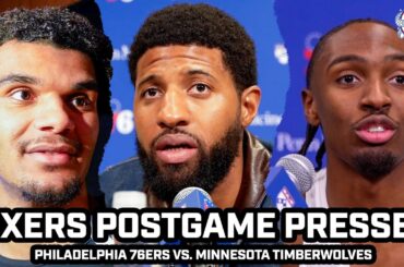 Paul George, Tyrese Maxey REACT After HUGE WIN Over Wolves | Sixers Presser
