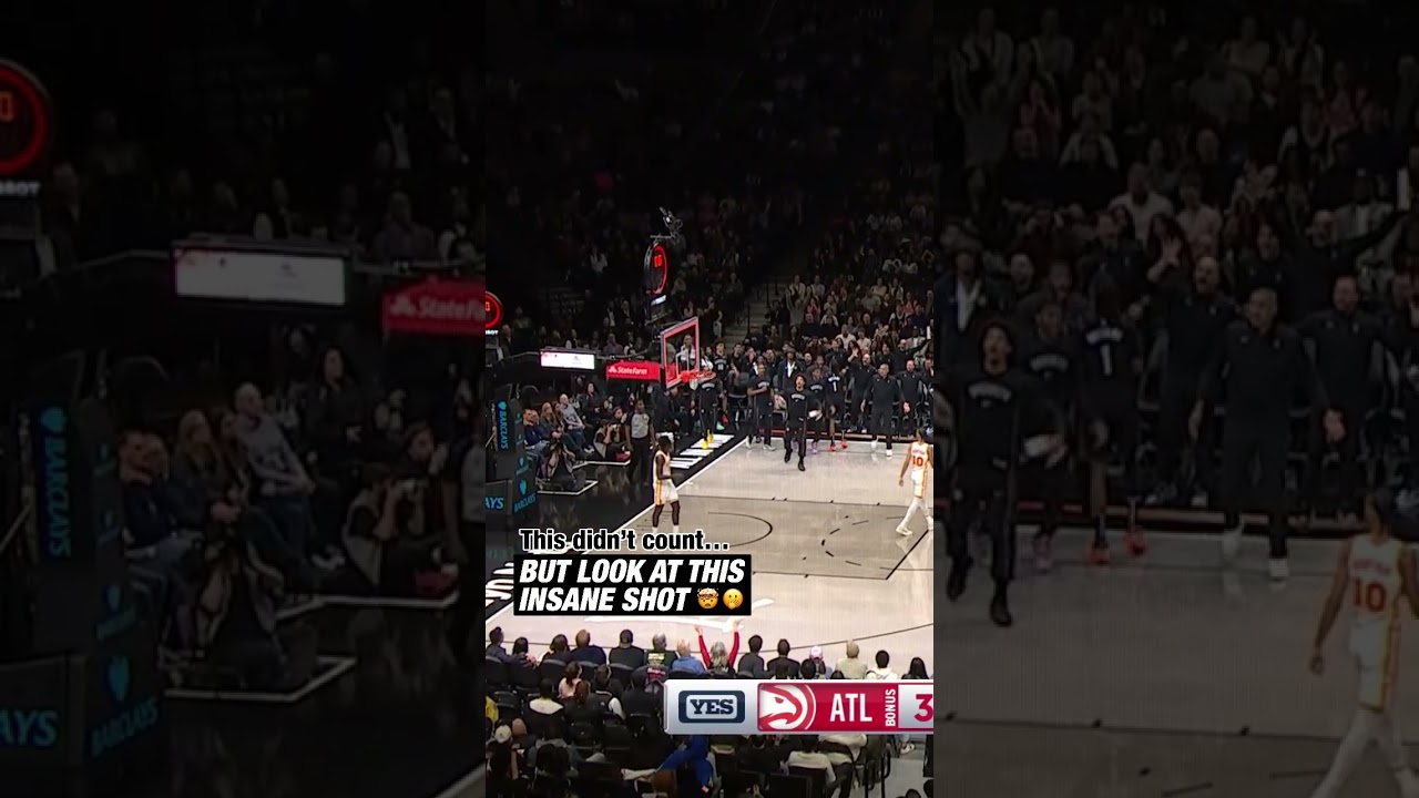 tbh this should’ve counted 🤯 that was CRAZY! #nba #brooklynnets #shorts