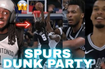 SPURS DUNK PARTY.. Spurs vs Grizzlies Highlights Reaction