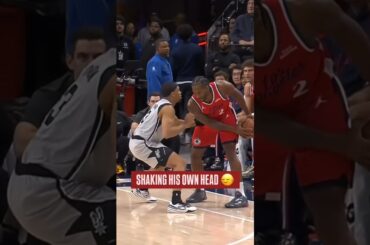 Kawhi Leonard shakes his own head.