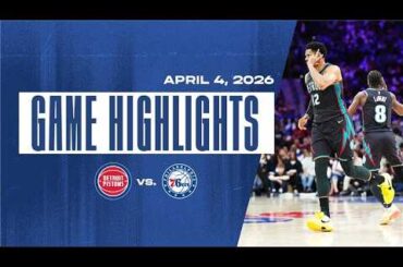Pistons Lock Up East’s Top Seed in Philadelphia | Game Highlights | 4.04.26