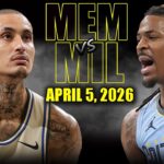 Milwaukee Bucks vs Memphis Grizzlies Full Game Highlights – April 5, 2026 | NBA Season