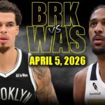Brooklyn Nets vs Washington Wizards Full Game Highlights – April 5, 2026 | NBA Season