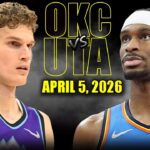 Oklahoma City Thunder vs Utah Jazz Full Game Highlights – April 5, 2026 | NBA Season