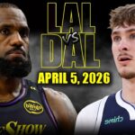 Los Angeles Lakers vs Dallas Mavericks Full Game Highlights – April 5, 2026 | NBA Season