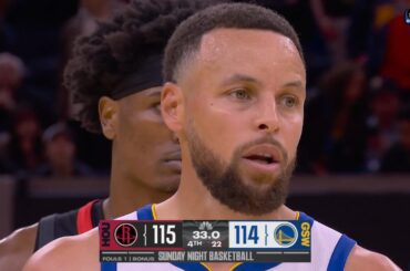 Final 1:30 to Golden State Warriors vs Houston Rockets in Steph Curry's return