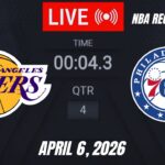 NBA LIVE! Philadelphia 76ers vs Los Angeles Lakers | April 6, 2026 | Sixers vs Lakers | 2K26