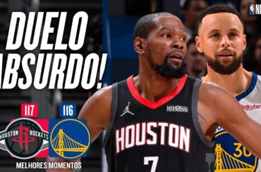 DURANT DETONA, FRUSTRA VOLTA SURREAL DE CURRY E ROCKETS BATEM OS WARRIORS - MELHORES MOMENTOS