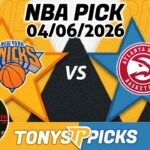New York Knicks vs Atlanta Hawks Pick 4/6/26 NBA Pick Prediction