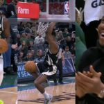 Giannis loved Alex Antetokounmpo throwing lob to Thanasis Antetokounmpo for dunk 🤩