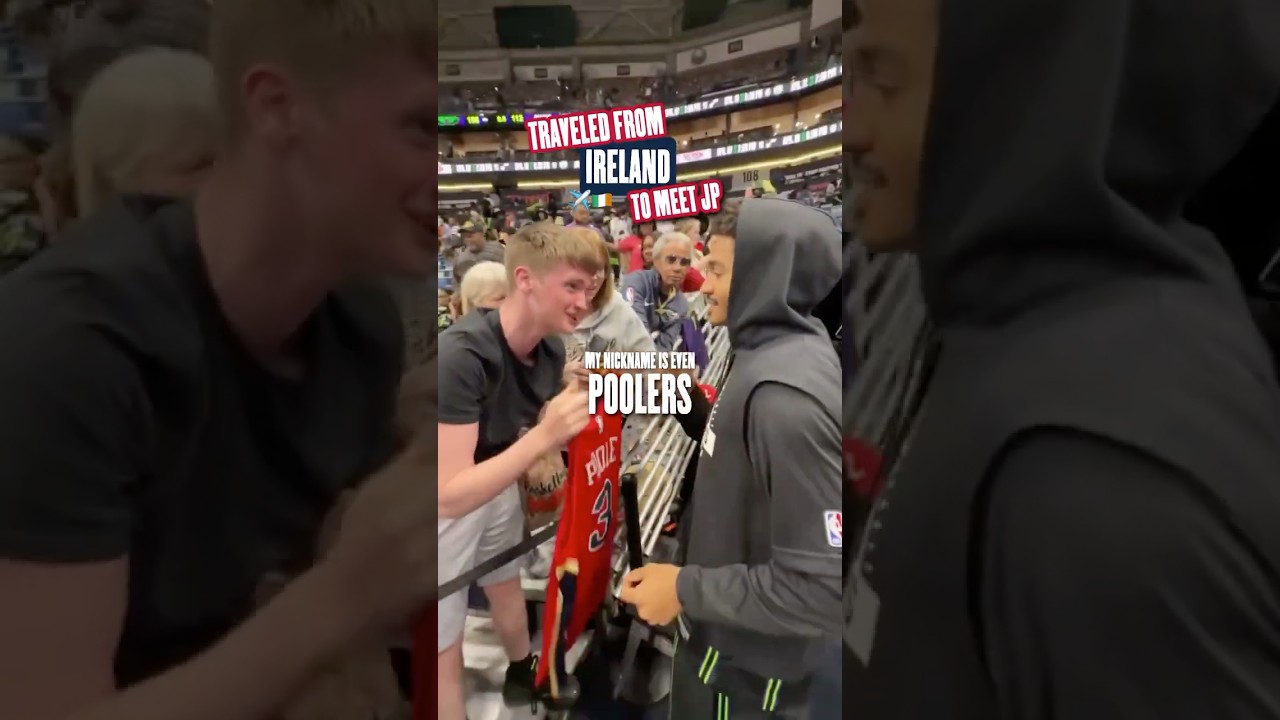Jordan Poole meets up with Irish fan #pelicans #nba