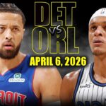 Detroit Pistons vs Orlando Magic Full Game Highlights – April 6, 2026 | NBA Season