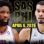 San Antonio Spurs vs Philadelphia 76ers Full Game Highlights – April 6, 2026 | NBA Season