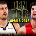 Denver Nuggets vs Portland Trail Blazers Full Game Highlights – April 6, 2026 | NBA Season