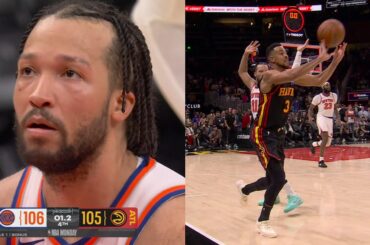 Jalen Brunson TAKES OVER 4th then CJ McCollum insane half court tying shot waved off