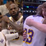 LeBron wasn't happy with Bronny's pass & shows love to Cooper Flagg after 45 points