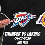 Oklahoma City Thunder vs Los Angeles Lakers 4/7/26 NBA Free Picks & Prediction | NBA Betting Tips