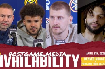 ALL Denver Nuggets Postgame Media vs. POR  🎙️