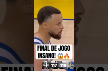 O FINAL DE WARRIORS X ROCKETS FOI INSANO! 🤯 #nba #basquete #shorts