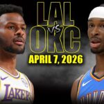 Los Angeles Lakers vs Oklahoma City Thunder Full Game Highlights – April 7, 2026 | NBA Season