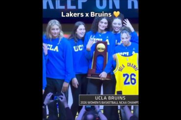 🤩 UCLA Honored at L.A. Lakers game after winning Natty | Women's College Basketball #shorts #short