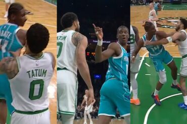Moussa Diabate tells Jayson Tatum not to mess with him after shove 😂