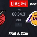 NBA LIVE! Los Angeles Lakers vs Portland Trail Blazers | April  8, 2026 Lakers vs Blazers 2K26