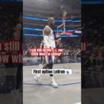 LeBron talking to a fan courtside 😤 (via shpillo_/X)