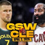 Golden State Warriors vs Cleveland Cavaliers Full Game Highlights | April 2, 2026 | FreeDawkins