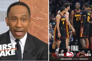 FIRST TAKE | Refs is trying to screw Hawks out of a playoff spot! - Stephen A. on Hawks lost to Cavs