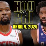 Houston Rockets vs Philadelphia 76ers Full Game Highlights – April 9, 2026 | NBA Season