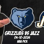 Memphis Grizzlies vs Utah Jazz 4/10/26 NBA Free Picks & Prediction | NBA Betting Tips