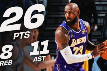 LeBron Drops 26-PT DOUBLE-DOUBLE At Golden State | April 9, 2026